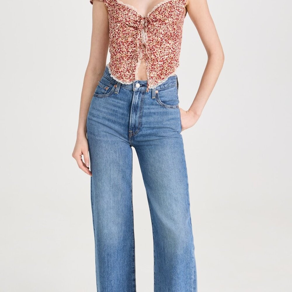 Reformation Safia Floral Top in La Vie En Rose Size 0 - Picture 12 of 16